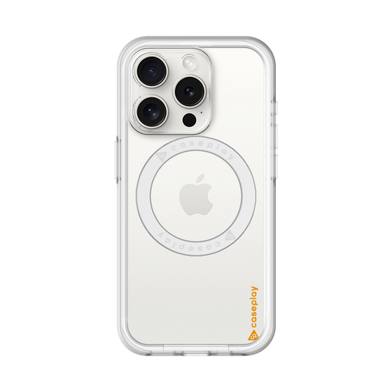 スリムプロテクションプレミアムケース with MagSafe［ オリジナル - caseplayロゴ - オレンジ/B ］