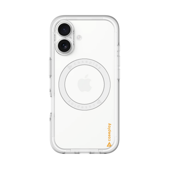スリムプロテクションプレミアムケース with MagSafe［ オリジナル - caseplayロゴ - オレンジ/B ］