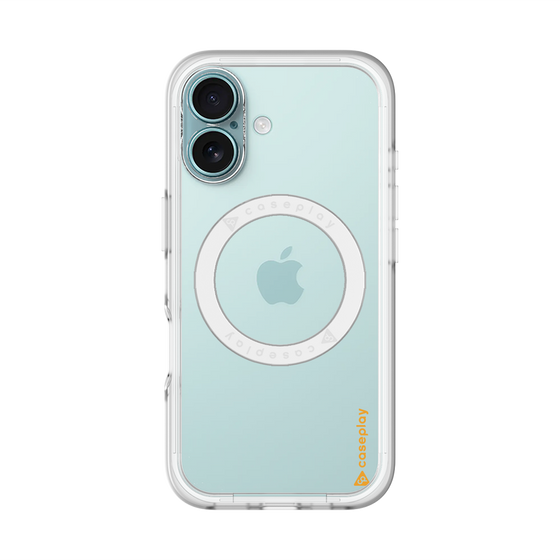 スリムプロテクションプレミアムケース with MagSafe［ オリジナル - caseplayロゴ - オレンジ/B ］