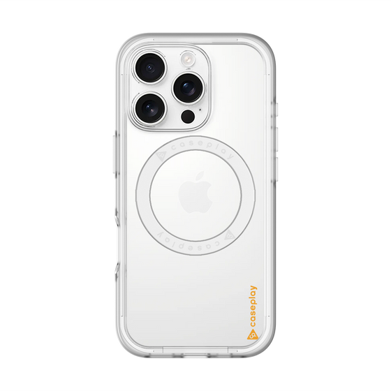 スリムプロテクションプレミアムケース with MagSafe［ オリジナル - caseplayロゴ - オレンジ/B ］