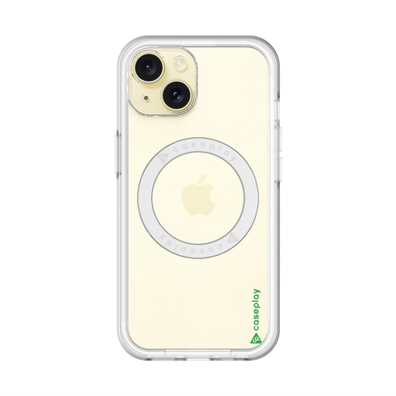 スリムプロテクションプレミアムケース with MagSafe［ オリジナル - caseplayロゴ - グリーン/B ］