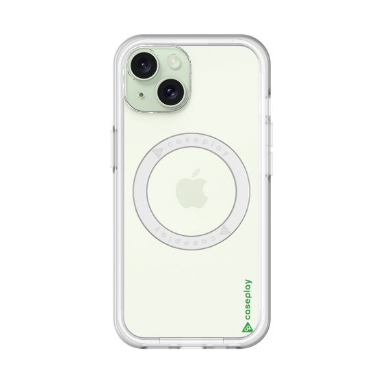 スリムプロテクションプレミアムケース with MagSafe［ オリジナル - caseplayロゴ - グリーン/B ］