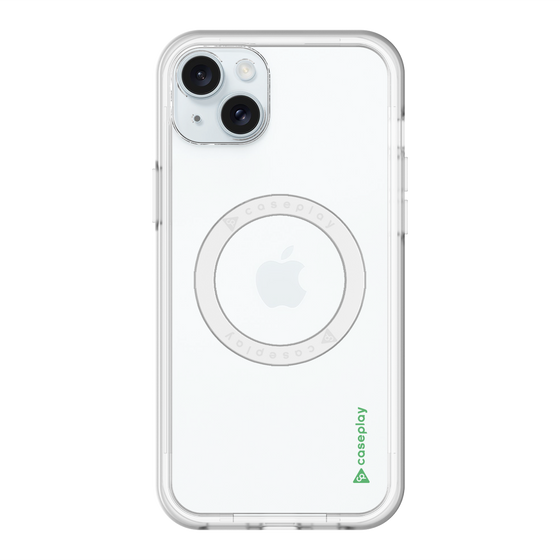 スリムプロテクションプレミアムケース with MagSafe［ オリジナル - caseplayロゴ - グリーン/B ］
