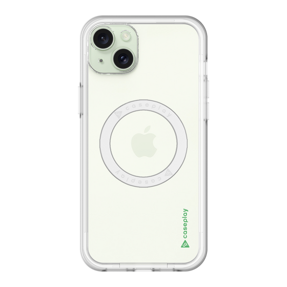 スリムプロテクションプレミアムケース with MagSafe［ オリジナル - caseplayロゴ - グリーン/B ］