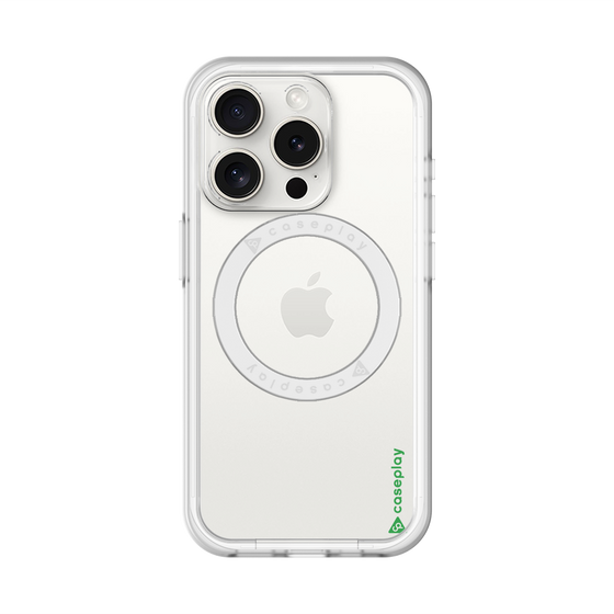 スリムプロテクションプレミアムケース with MagSafe［ オリジナル - caseplayロゴ - グリーン/B ］