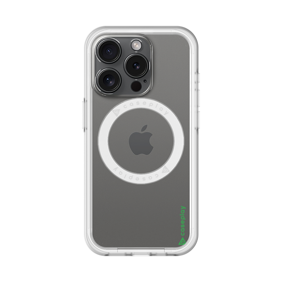 スリムプロテクションプレミアムケース with MagSafe［ オリジナル - caseplayロゴ - グリーン/B ］
