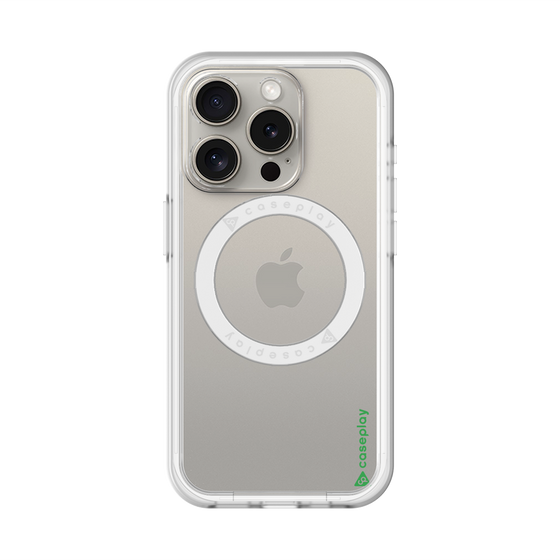スリムプロテクションプレミアムケース with MagSafe［ オリジナル - caseplayロゴ - グリーン/B ］