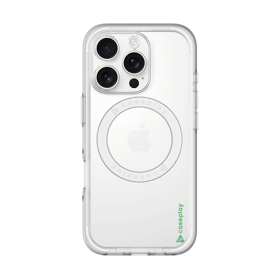 スリムプロテクションプレミアムケース with MagSafe［ オリジナル - caseplayロゴ - グリーン/B ］
