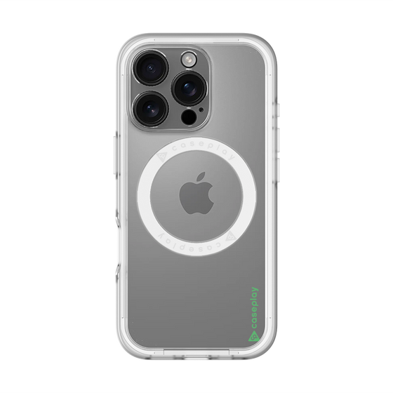 スリムプロテクションプレミアムケース with MagSafe［ オリジナル - caseplayロゴ - グリーン/B ］