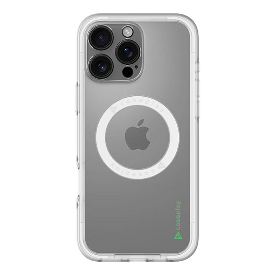 スリムプロテクションプレミアムケース with MagSafe［ オリジナル - caseplayロゴ - グリーン/B ］