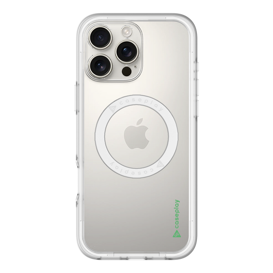 スリムプロテクションプレミアムケース with MagSafe［ オリジナル - caseplayロゴ - グリーン/B ］