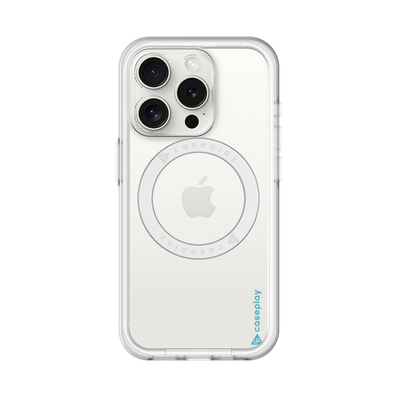 スリムプロテクションプレミアムケース with MagSafe［ オリジナル - caseplayロゴ - ライトブルー/B ］