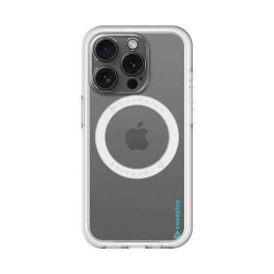 スリムプロテクションプレミアムケース with MagSafe［ オリジナル - caseplayロゴ - ライトブルー/B ］