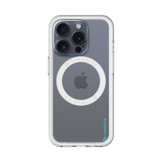 スリムプロテクションプレミアムケース with MagSafe［ オリジナル - caseplayロゴ - ライトブルー/B ］