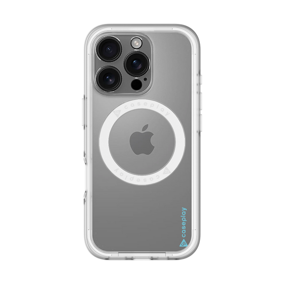 スリムプロテクションプレミアムケース with MagSafe［ オリジナル - caseplayロゴ - ライトブルー/B ］