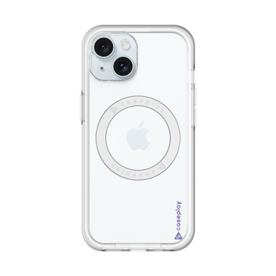 スリムプロテクションプレミアムケース with MagSafe［ オリジナル - caseplayロゴ - パープル/B ］