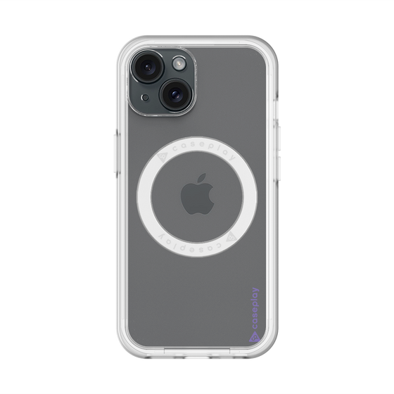 スリムプロテクションプレミアムケース with MagSafe［ オリジナル - caseplayロゴ - パープル/B ］