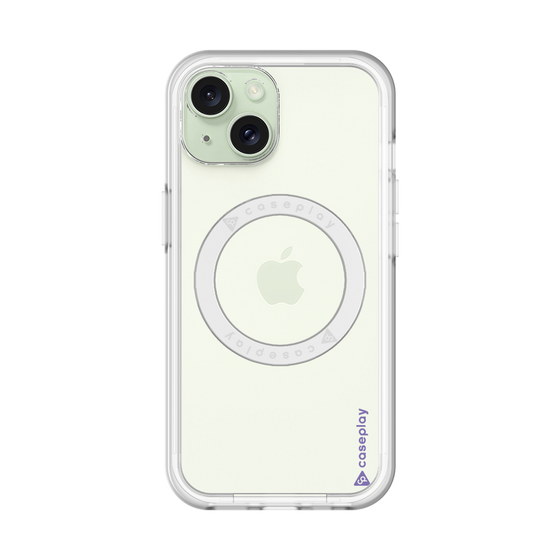 スリムプロテクションプレミアムケース with MagSafe［ オリジナル - caseplayロゴ - パープル/B ］