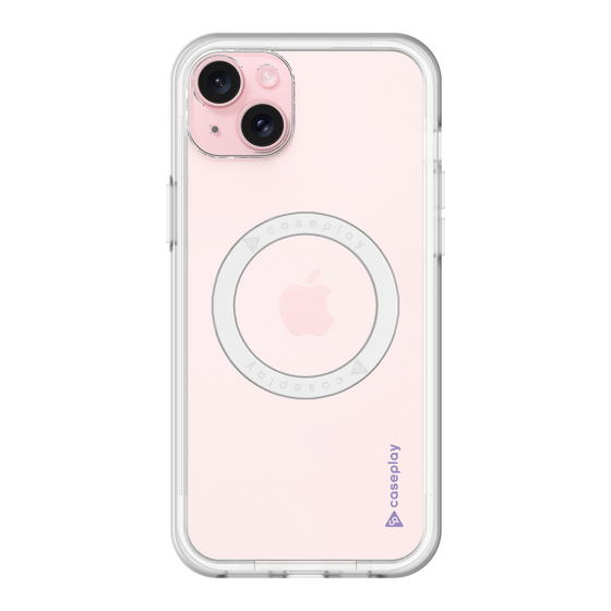 スリムプロテクションプレミアムケース with MagSafe［ オリジナル - caseplayロゴ - パープル/B ］