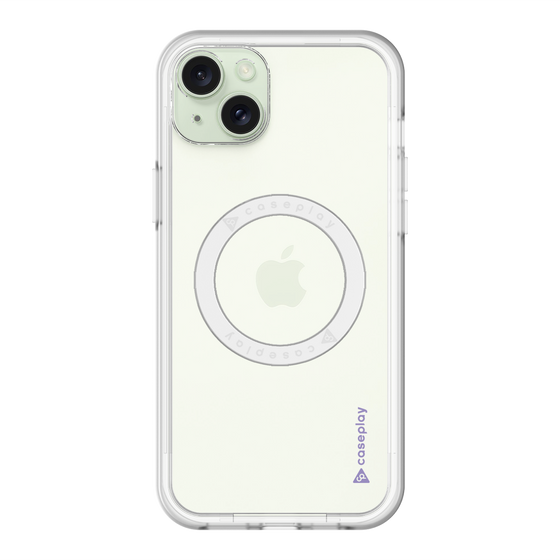 スリムプロテクションプレミアムケース with MagSafe［ オリジナル - caseplayロゴ - パープル/B ］