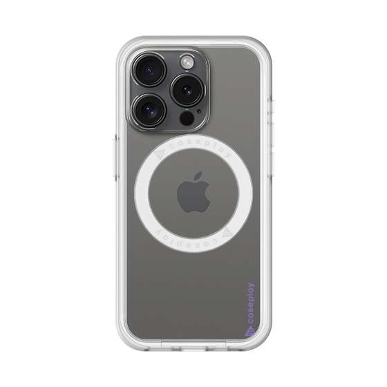 スリムプロテクションプレミアムケース with MagSafe［ オリジナル - caseplayロゴ - パープル/B ］