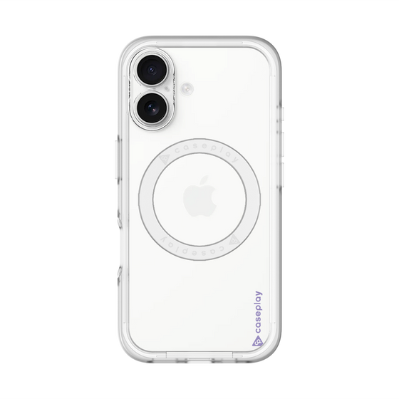 スリムプロテクションプレミアムケース with MagSafe［ オリジナル - caseplayロゴ - パープル/B ］