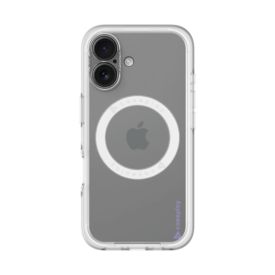 スリムプロテクションプレミアムケース with MagSafe［ オリジナル - caseplayロゴ - パープル/B ］