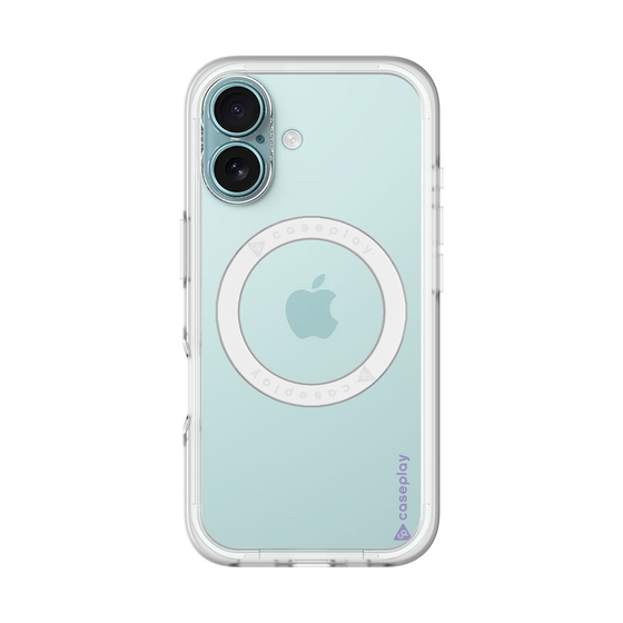 スリムプロテクションプレミアムケース with MagSafe［ オリジナル - caseplayロゴ - パープル/B ］