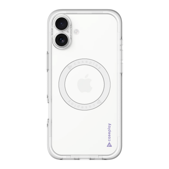 スリムプロテクションプレミアムケース with MagSafe［ オリジナル - caseplayロゴ - パープル/B ］