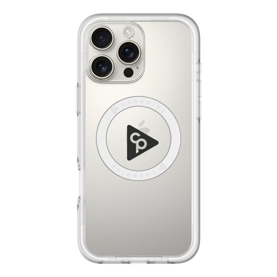 スリムプロテクションプレミアムケース with MagSafe［ オリジナル - caseplayロゴ - ブラック/C ］