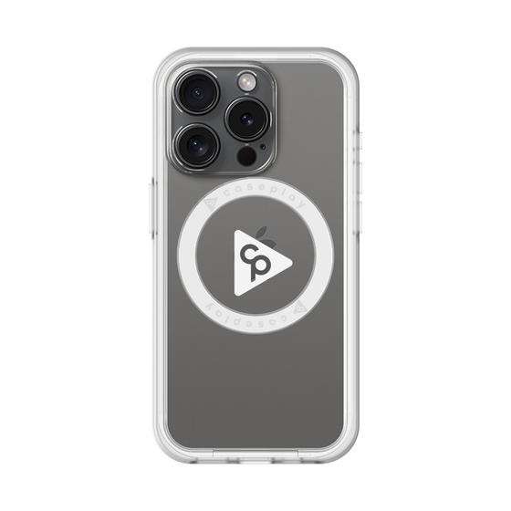 スリムプロテクションプレミアムケース with MagSafe［ オリジナル - caseplayロゴ - ホワイト/C ］