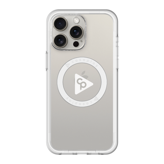 スリムプロテクションプレミアムケース with MagSafe［ オリジナル - caseplayロゴ - ホワイト/C ］