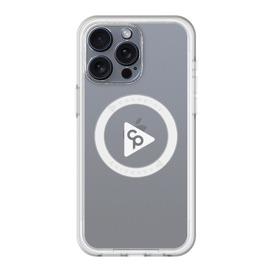スリムプロテクションプレミアムケース with MagSafe［ オリジナル - caseplayロゴ - ホワイト/C ］