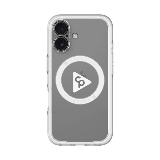 スリムプロテクションプレミアムケース with MagSafe［ オリジナル - caseplayロゴ - ホワイト/C ］