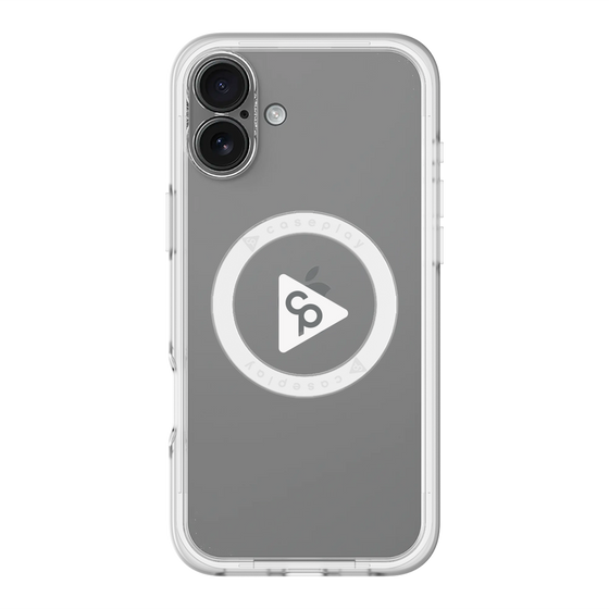 スリムプロテクションプレミアムケース with MagSafe［ オリジナル - caseplayロゴ - ホワイト/C ］