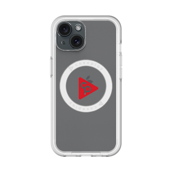 スリムプロテクションプレミアムケース with MagSafe［ オリジナル - caseplayロゴ - レッド/C ］