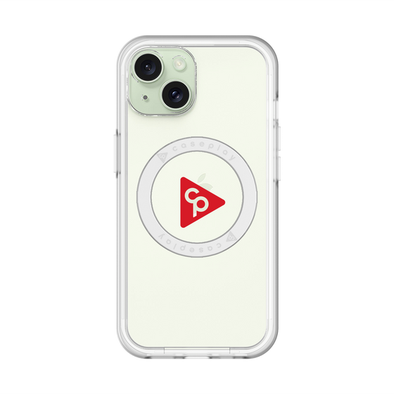 スリムプロテクションプレミアムケース with MagSafe［ オリジナル - caseplayロゴ - レッド/C ］