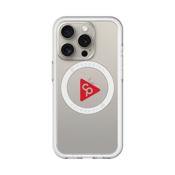 スリムプロテクションプレミアムケース with MagSafe［ オリジナル - caseplayロゴ - レッド/C ］