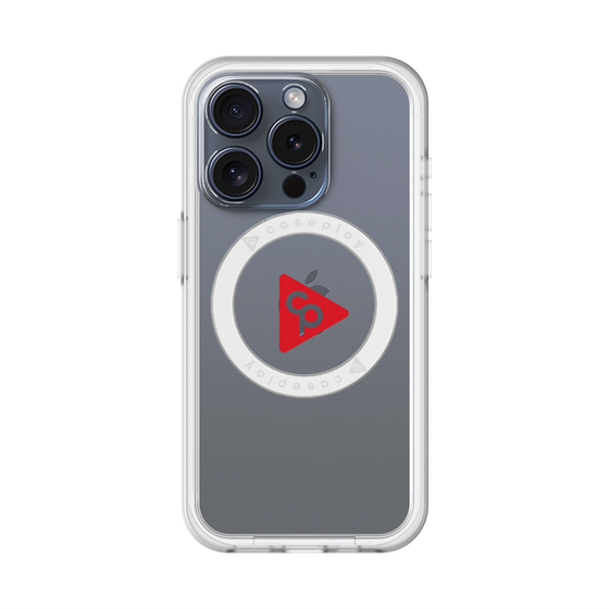 スリムプロテクションプレミアムケース with MagSafe［ オリジナル - caseplayロゴ - レッド/C ］