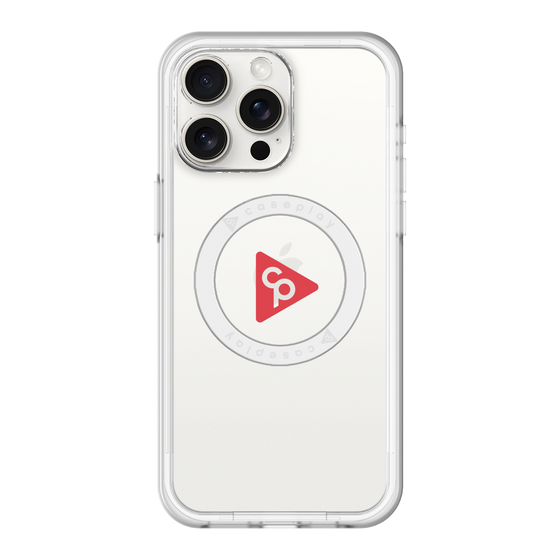 スリムプロテクションプレミアムケース with MagSafe［ オリジナル - caseplayロゴ - レッド/C ］