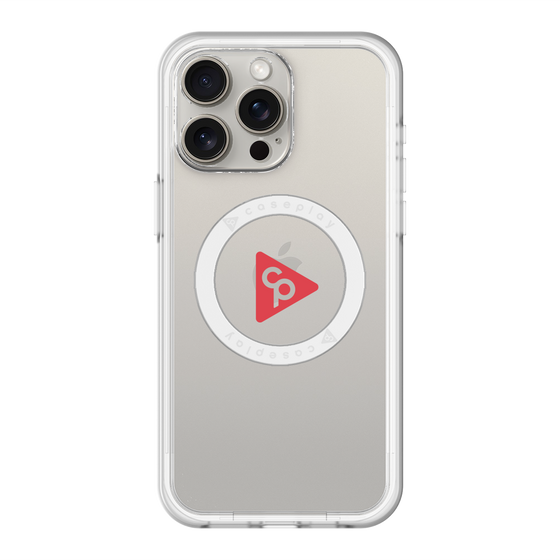 スリムプロテクションプレミアムケース with MagSafe［ オリジナル - caseplayロゴ - レッド/C ］