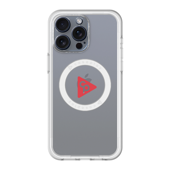 スリムプロテクションプレミアムケース with MagSafe［ オリジナル - caseplayロゴ - レッド/C ］