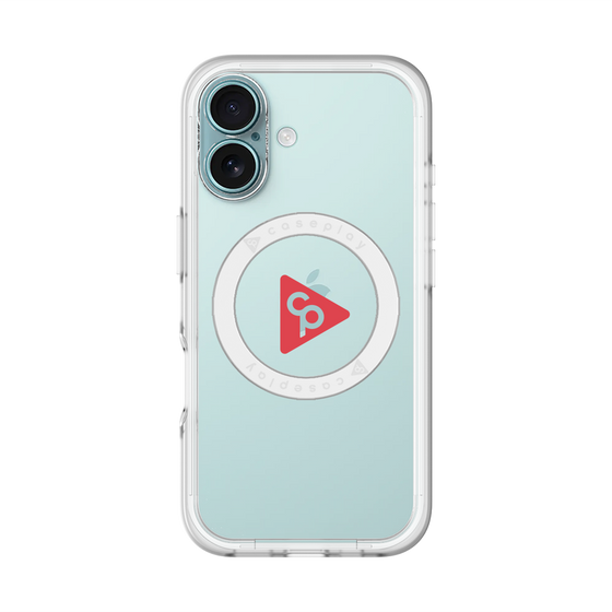 スリムプロテクションプレミアムケース with MagSafe［ オリジナル - caseplayロゴ - レッド/C ］