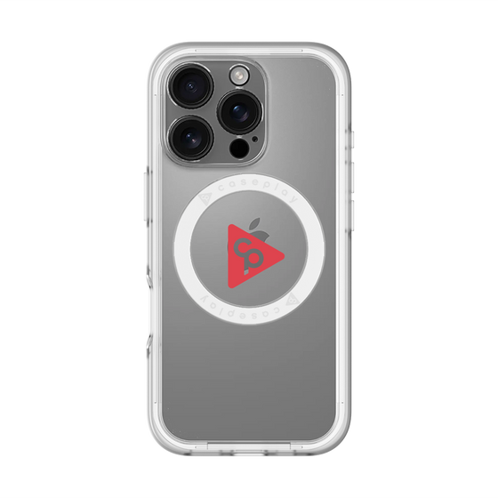 スリムプロテクションプレミアムケース with MagSafe［ オリジナル - caseplayロゴ - レッド/C ］