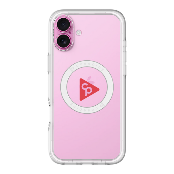 スリムプロテクションプレミアムケース with MagSafe［ オリジナル - caseplayロゴ - レッド/C ］