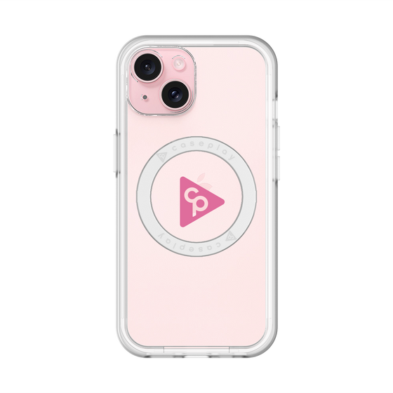 スリムプロテクションプレミアムケース with MagSafe［ オリジナル - caseplayロゴ - ピンク/C ］