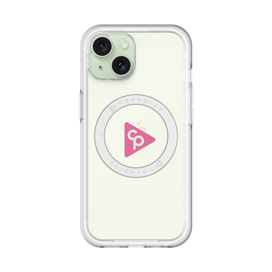 スリムプロテクションプレミアムケース with MagSafe［ オリジナル - caseplayロゴ - ピンク/C ］
