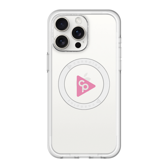 スリムプロテクションプレミアムケース with MagSafe［ オリジナル - caseplayロゴ - ピンク/C ］