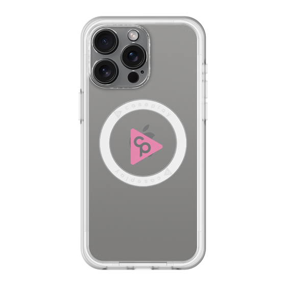 スリムプロテクションプレミアムケース with MagSafe［ オリジナル - caseplayロゴ - ピンク/C ］