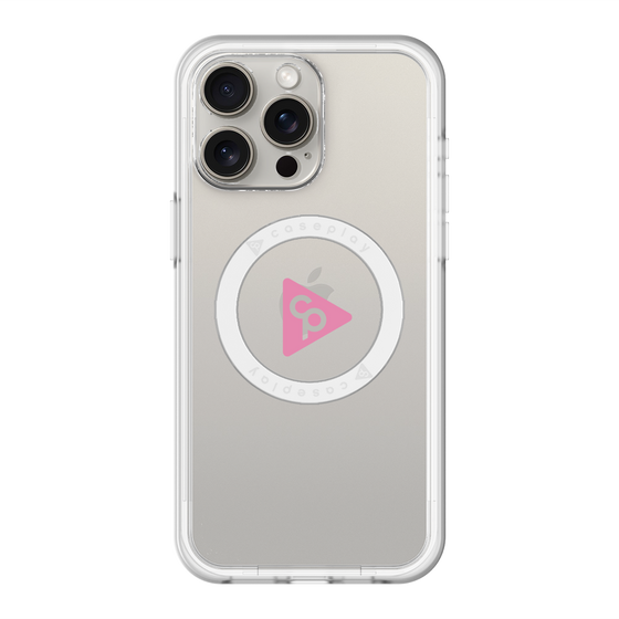 スリムプロテクションプレミアムケース with MagSafe［ オリジナル - caseplayロゴ - ピンク/C ］
